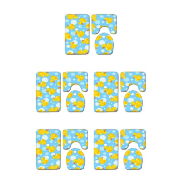 maskred Bathroom Floors Dry And Slip-free With Absorbent Mat Set Cute Bathroom Rugs Sets type1 45*75cm 5Set