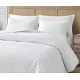 thumbnail image 3 of Chezmoi Collection Teo 3-Piece White King Size Quilt Set - Diamond Stitched Lightweight Microfiber Bedspread Set Bedspread Set for All Seasons, 3 of 9