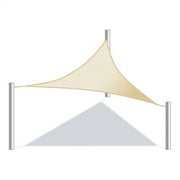 ALEKO Waterproof Sun Shade Sail - Triangular - 10 x 10 x 10 Feet - Ivory