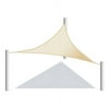 ALEKO Waterproof Sun Shade Sail - Triangular - 10 x 10 x 10 Feet - Ivory