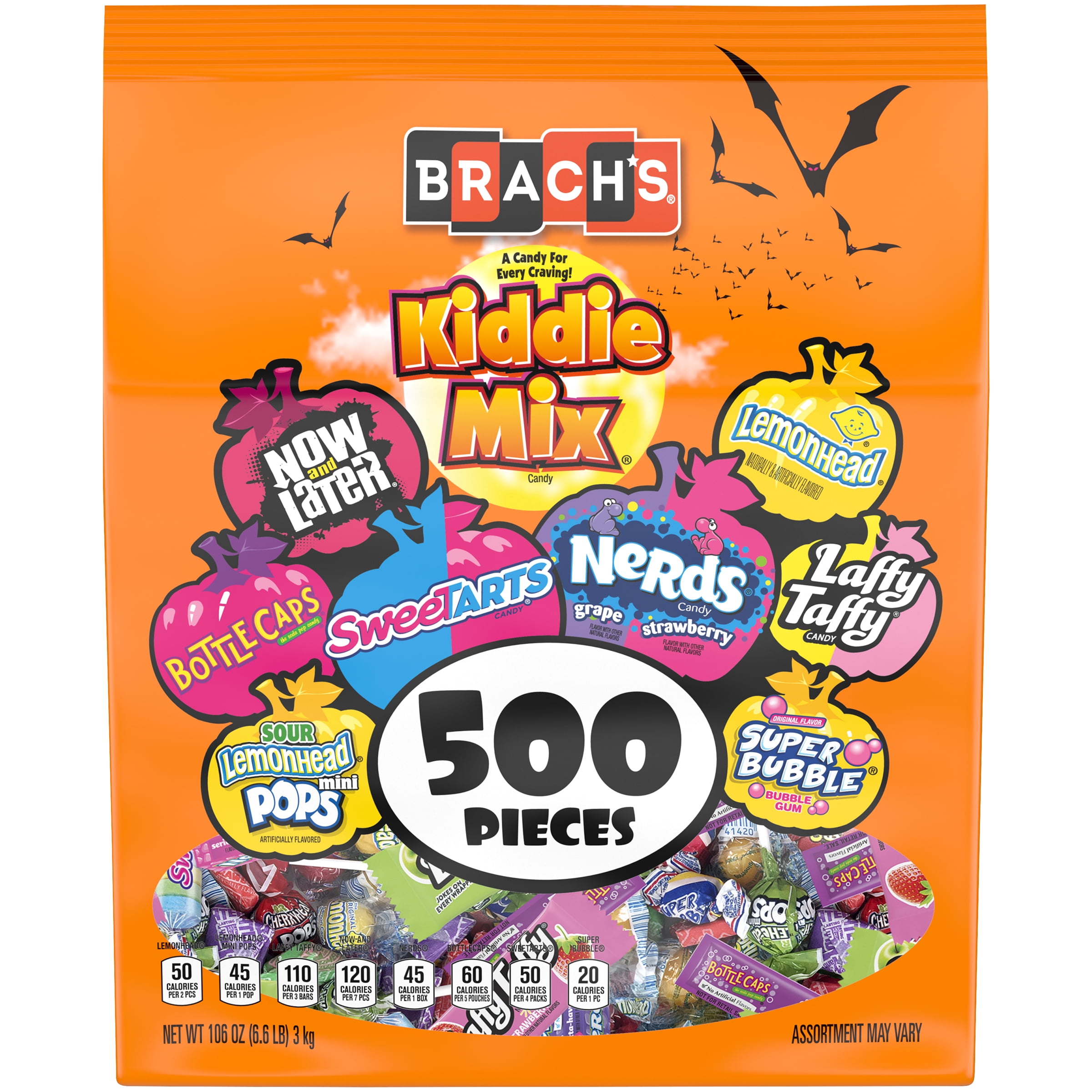 Brach's Kiddie Mix Halloween Candy Variety Bag, 106 Oz (500 Count