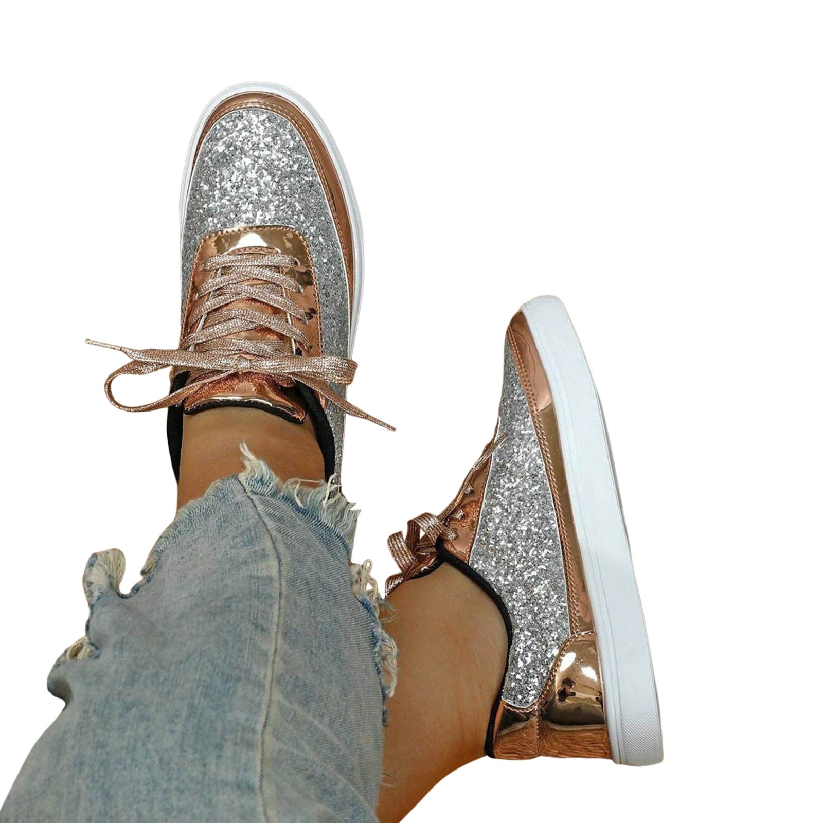 office rose gold shoes