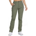 thumbnail image 1 of Pantalones de golf SPOSULEI ligeros de secado rápido para mujer, color verde militar, 1 of 6