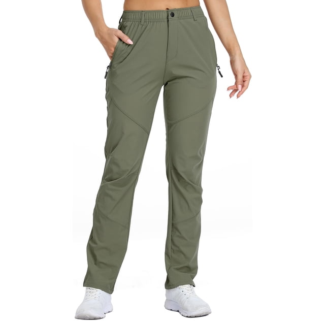 Pantalones de golf SPOSULEI ligeros de secado rápido para mujer, color verde militar
