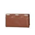 thumbnail image 3 of Free Assembly Women's Avery Cut Out Clutch Wallet, Cognac Brown and Cream, 3 of 4