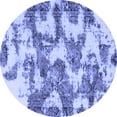 thumbnail image 1 of Ahgly Company Indoor Round Abstract Blue Modern Area Rugs, 3' Round, 1 of 4