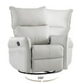 thumbnail image 6 of Rocking Recliner Chair,360 Degree Swivel Nursery Rocking Chair,Glider Chair,Modern Small Rocking Swivel Recliner Chair for Bedroom,Living Room Chair Home Theater Seat,Side Pocket(Light Gray), 6 of 8