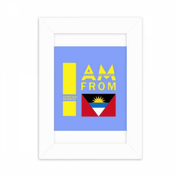I Am From Antigua And Barbuda Desktop Photo Frame Picture Display Decoration Art Painting