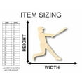 thumbnail image 2 of Unfinished Wood Baseball Player Shape - Sports - Kids Room Decor - up to 46" DIY 46" / 1", 2 of 3
