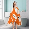 thumbnail image 6 of Orange Halloween Ghosts Hooded Bath Towel，60"x35" for Ages 3 To 12 Kids, Quick Dry Lightweight Soft Microfiber Hood Beach Towel Cover Up for Kids, 6 of 7