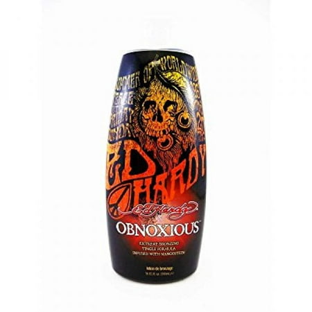 Ed Hardy Obnoxious Extreme Bronzer Tingle Tanning Lotion, 10
