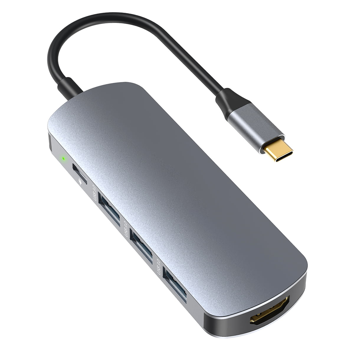 USB 3.0 HDMI 4K MacBook Air 2018-2020 7 en 1 USB C Hub Adaptateur Con Thunderbolt 3 PD 100W Lettore di schede SD/TF Compatible avec MacBook Pro 2016-2020 JCK Hub USB C Macbook Pro/Air