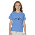 thumbnail image 3 of Meh Careless Sarcastic Satire Funny Crewneck T Shirts Boy Girl Teen Brisco Brands S, 3 of 6
