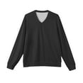 thumbnail image 5 of GrmtClth Mens V-Neck Sweaters Big & Tall V Neck Knit Sweaters Classic Basic Comfy Soft Long Sleeve Pullover Sweaters Black 2XL, 5 of 6