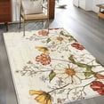 thumbnail image 2 of 2.7'x5' Area Rugs, Farmhouse Botanical Indoor Outdoor Area Rug for Living Room Bedroom, Pastoral Summer Spring Floral Washable Bathroom Rugs Kitchen Floor Carpet Mats Home Decor Aesthetic, 2 of 8