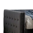 thumbnail image 4 of Suzo Daybed with Trundle, Gray Flannelette Upholstery, Nailhead Trim, 4 of 7