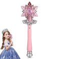 thumbnail image 1 of Varita de juguete con forma de copo de nieve, varita luminosa, accesorio para cosplay de princesa, varita infantil con música y luces, juguete para fiestas de príncipes, 1 of 7