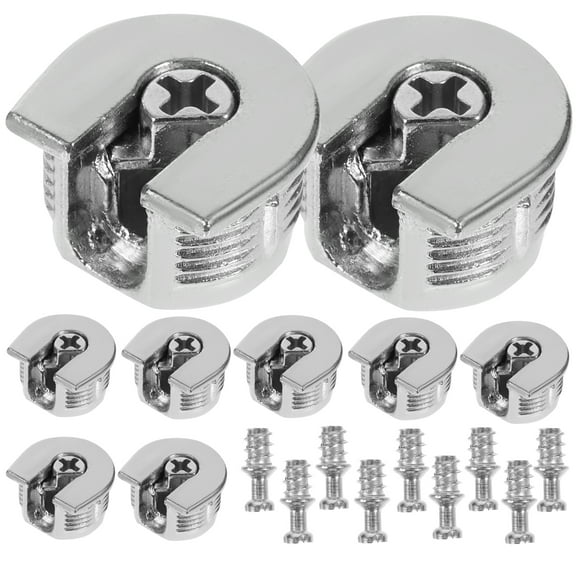 HERFIER 10pcs Furniture Connector Fittings Furniture Connecting Fasteners Lock Nut for Cabinet Dresser 0.79x0.79x0.47in