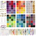 thumbnail image 1 of Wekvgz Clay Beads Bracelet Making Kit Soft Ceramic Clay Beads Crafts Kit Accessories Colors Clay Beads Colourful Bracelet Making Kit Easy to Install Use Clay Beads Kit Suitable for DIY, 1 of 10