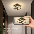 thumbnail image 5 of ADISUN LED Motion Sensor Ceiling Light Warm White Ceiling Lamp Modern Square Litghing Fixture for Garages Hallway Aisle Porch Corridor Entrance, Black, 5 of 7