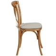 thumbnail image 5 of Flash Furniture HERCULES Series Stackable Oak Wood Cross Back Chair with Cushion, 5 of 6