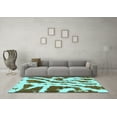 thumbnail image 3 of Ahgly Company Indoor Rectangle Abstract Light Blue Modern Area Rugs, 3' x 5', 3 of 4