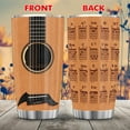 thumbnail image 6 of Acoustic Guitar Tumbler Cup with Lid 20oz - Stunning Detailed Guitar Image with Chord Chart on Back. 18/8 Kitchen Grade Stainless Steel, Double Wall Insulation, Dishwasher Safe, 6 of 6
