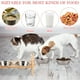 thumbnail image 2 of Cuenco para perros elevado YONGSHENG Soporte de comida para mascotas de bambú 2 cuencos de acero inoxidable, 2 of 5