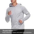 thumbnail image 6 of FEDTOSING Men's UPF 50+ Long Sleeve Shirts Sun Protection SPF/UV Fishing Hoodie T-Shirts Gray, 6 of 6