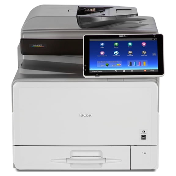 Restored Ricoh Aficio MP C407 - Color / Laser MFP Printer Copier / Letter 42ppm