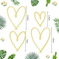 thumbnail image 2 of Pangda 4 Pieces Metal Heart Wall Art Decor Love Heart Wall Sign Ornaments for Bedroom Living Room Decoration(Gold), 2 of 12