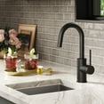thumbnail image 3 of Kraus Oletto Single Handle Kitchen Bar Faucet with QuickDock Top Mount Installation Assembly in Matte Black, 3 of 12