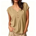 thumbnail image 2 of Sheghy Cotton Tank Top Women 100%Cotton Linen Blend Sleeveless Tee, Casual Fashion Summer Tank Top Khaki S, 2 of 9