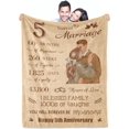 thumbnail image 1 of LHSHID Wedding Anniversary Couples Gifts Blanket Flannel Soft and Comfortable Anti static Bed Sofa Blanket 50x60in, 1 of 6
