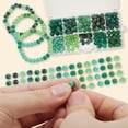 thumbnail image 4 of Unique Bargains 8mm Round Glass Beads for Bracelets, 200 Pcs for Jewelry Making Green, 4 of 7