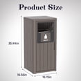 thumbnail image 4 of fazzn 40 Gallon Outdoor Trash Can,Waterproof Resin Garbage Can with Recycle and Garbage Labels,Secure Bag Lip Lock ,Outside Trash Bin for Patio ,Kitchen, Backyard or Deck.Black/Brown, 4 of 8