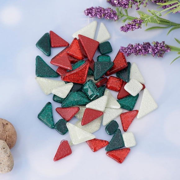 Mosaico de Vidrieras Irregulares Caídas BLESIY 100 G Paquete Color Mezclado para Decoración Y Proyectos de Bricolaje