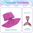 thumbnail image 3 of Manta de ganchillo AmyHomie con forma de cola de sirena para niños y adultos, 3 of 8