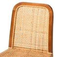 thumbnail image 4 of bali & pari Caspia Rattan and Mahogany wood Mid-Century Dining Chairs, Set of 2, Natural Brown, 4 of 8