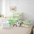 thumbnail image 6 of Homewish Safari Animaml Dinosaur 7-Piece Twin Bedding Sets,Watercolor Graffiti Dino Bedding Comforter Set,Beige Green Blue Sheet Sets For Boy Kids,Microfiber Bedroom Decor Reversible, 6 of 8