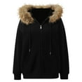 thumbnail image 5 of XIAOCHA Women's -Trimmed Hoodie Warm Full-Zip Jacket Fall/Winter Layering Hoodies, 5 of 9