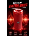 thumbnail image 2 of Bocina Portátil Bluetooth TWS V5.0 Recargable con Luces LED Roja, 2 of 6