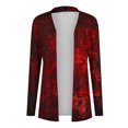 thumbnail image 3 of WXLWZYWL Womens Halloween Costumes 2024, Cute Pumpkin Ghost Printed Long Sleeve Cardigan Sweaters for Women Lightweight, 3 of 5