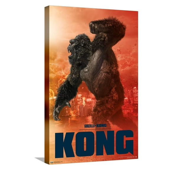 Godzilla vs. Kong - Kong Canvas Wall Poster, 14.725" x 22.375"
