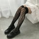 thumbnail image 4 of Calcetines con volantes de encaje, medias de lolita, ligas góticas con corazón tachonado, anillo para pierna, arnés elástico Punk, liguero, 4 of 5