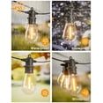 thumbnail image 6 of Keepsmile 60FT Outdoor String Lights IP65 Waterproof Patio Lights with 16+1 Warm White Edison Bulbs, 6 of 7