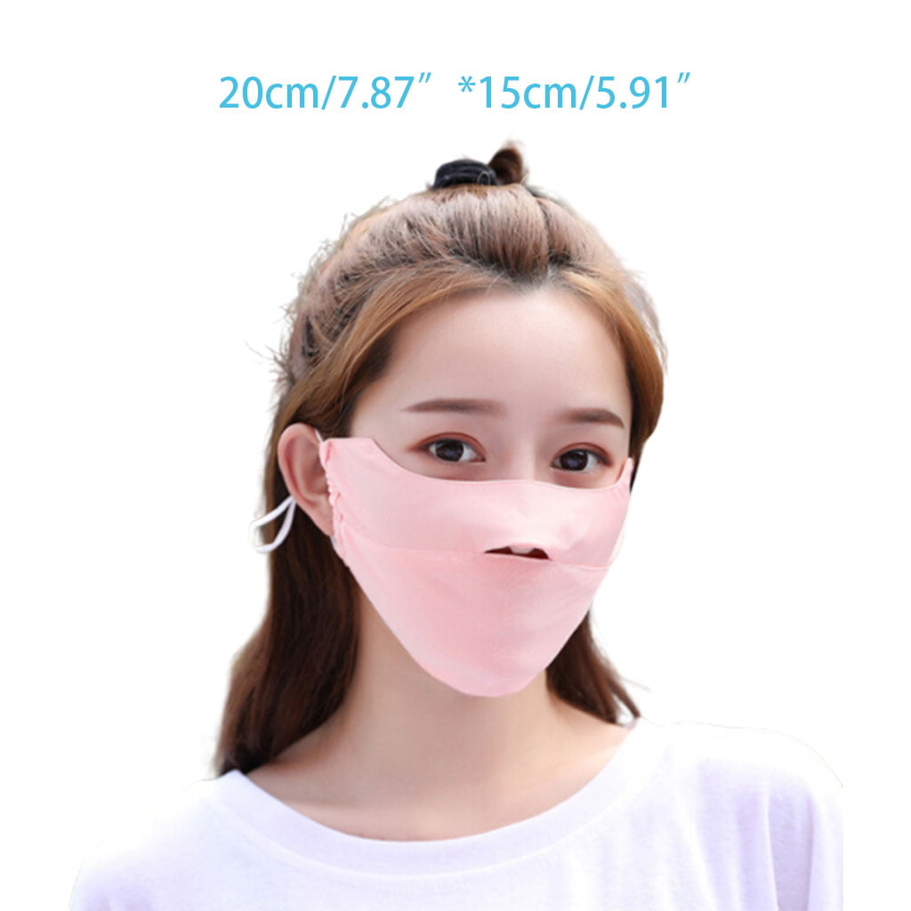 Facemask Fashion Ice Silk Cotton Blue, Mouth Nose Mask