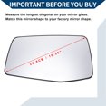 thumbnail image 5 of Mirror Glass Replacement W/ Backing Plate for Chevy Silverado 1500 for GMC Sierra 1500 2019-2024 Left Side 1 Set, 5 of 6