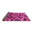 thumbnail image 2 of Ahgly Company Indoor Round Checkered Pink Modern Area Rugs, 4' Round, 2 of 4