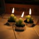 thumbnail image 5 of 6 unids/set plantas verdes artificiales cactus vela ornamento cumpleaños Festival Fiesta 3 # forma de la hoja, 5 of 5